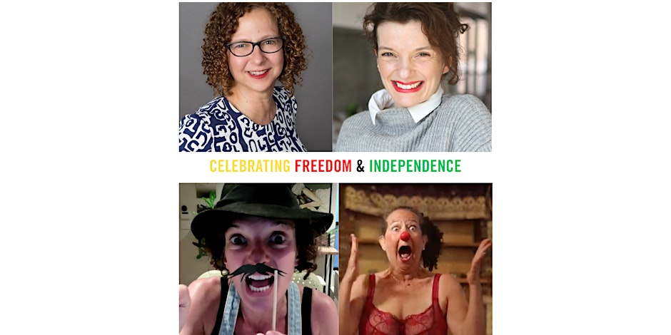 Shows head shot of four actors with text that says "Celebrating Freedom and Independence"